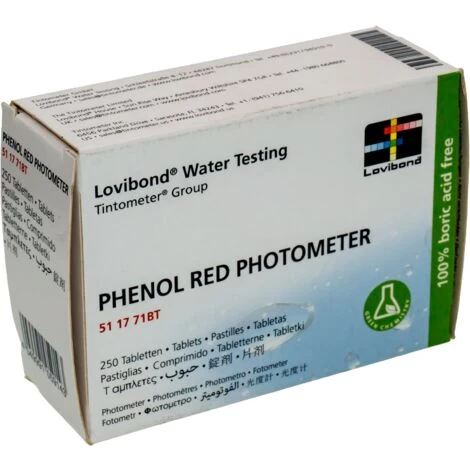 Boîte Réactifs Phenol Red Pour Photomètre 250 Unités Lovibond 3 Boîte Réactifs Phenol Red Pour Photomètre 250 Unités Lovibond
