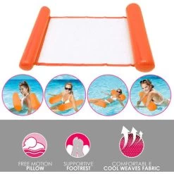 Randaco Hamac Flottant Piscine Matelas Piscine Filet 4-en-1 Hamac De Piscine Multi Usage Pliable Hamac Gonflable Portable Flotteur Ultraléger Pour L'adulte Orange 9 Randaco Hamac Flottant Piscine Matelas Piscine Filet 4-en-1 Hamac De Piscine Multi Usage Pliable Hamac Gonflable Portable Flotteur Ultraléger Pour L'adulte Orange -Piscine Soldes 56114134 3