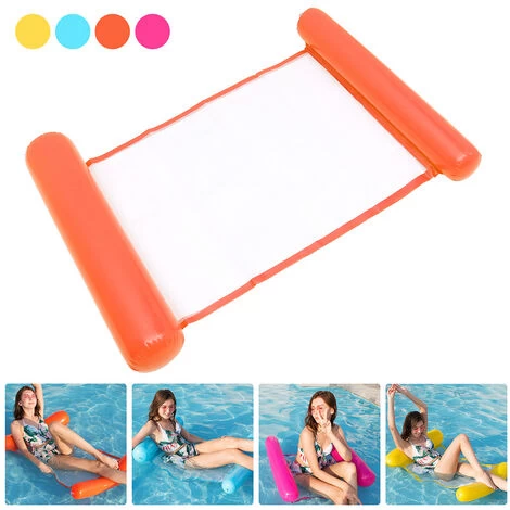 Randaco Hamac Flottant Piscine Matelas Piscine Filet 4-en-1 Hamac De Piscine Multi Usage Pliable Hamac Gonflable Portable Flotteur Ultraléger Pour L'adulte Orange 6 Randaco Hamac Flottant Piscine Matelas Piscine Filet 4-en-1 Hamac De Piscine Multi Usage Pliable Hamac Gonflable Portable Flotteur Ultraléger Pour L'adulte Orange – Image 4
