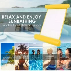 Randaco Hamac Flottant Piscine Matelas Piscine Filet 4-en-1 Hamac De Piscine Multi Usage Pliable Hamac Gonflable Portable Flotteur Ultraléger Pour L'adulte Jaune 11 Randaco Hamac Flottant Piscine Matelas Piscine Filet 4-en-1 Hamac De Piscine Multi Usage Pliable Hamac Gonflable Portable Flotteur Ultraléger Pour L'adulte Jaune -Piscine Soldes 56114260 5