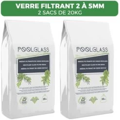 LOT DE 2 SACS 20KG VERRE FILTRANT 1,6 A 3MM
