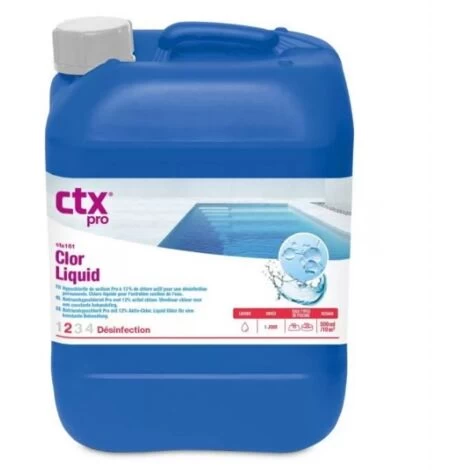 Produit D'entretien Piscine - CTX 161 - Chlore Liquide - 20 L De CTX 3 Produit D'entretien Piscine - CTX 161 - Chlore Liquide - 20 L De CTX