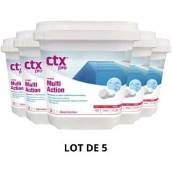 Produit D'entretien Piscine - CTX 393 - Multi Action 250 G - 5 Kg - 5x5 Kg De CTX