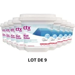 Produit D'entretien Piscine - CTX 393 - Multi Action 250 G - 5 Kg - 9x5 Kg De CTX