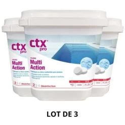Produit D'entretien Piscine - CTX 393 - Multi Action 250 G - 5 Kg - 3x5 Kg De CTX
