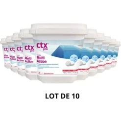 Produit D'entretien Piscine - CTX 393 - Multi Action 250 G - 5 Kg - 10x5 Kg De CTX