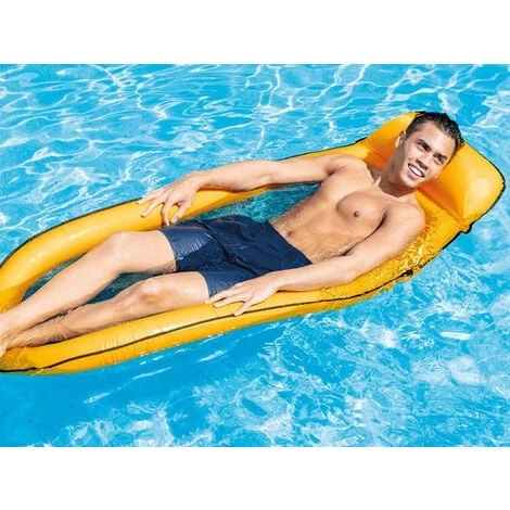 Matelas Gonflable Piscine Intex Semi Immergé Maille - 178 X 84 Cm - Jaune 4 Matelas Gonflable Piscine Intex Semi Immergé Maille - 178 X 84 Cm - Jaune – Image 2