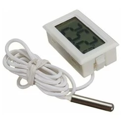 Digital LCD Thermomètre Moniteur De Température Avec Sonde Externe Pour Réfrigérateur Congélateur Réfrigérateur Aquarium - Blanc LO-Ron