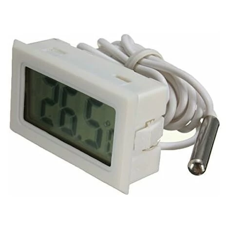 Digital LCD Thermomètre Moniteur De Température Avec Sonde Externe Pour Réfrigérateur Congélateur Réfrigérateur Aquarium - Blanc LO-Ron 4 Digital LCD Thermomètre Moniteur De Température Avec Sonde Externe Pour Réfrigérateur Congélateur Réfrigérateur Aquarium - Blanc LO-Ron – Image 2