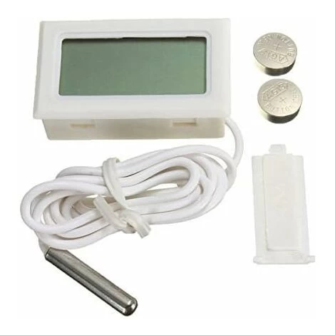 Digital LCD Thermomètre Moniteur De Température Avec Sonde Externe Pour Réfrigérateur Congélateur Réfrigérateur Aquarium - Blanc LO-Ron 7 Digital LCD Thermomètre Moniteur De Température Avec Sonde Externe Pour Réfrigérateur Congélateur Réfrigérateur Aquarium - Blanc LO-Ron – Image 5