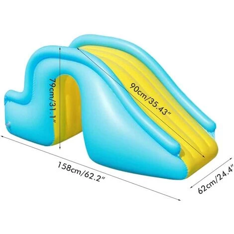 Toboggan Gonflable, Toboggan De Piscine Gonflable Extérieur Parc Aquatique Pour Enfants Centre De Jeu Piscine D'été Fournitures De Jeu D'eau Jouet Pour Extérieur Intérieur 4 Toboggan Gonflable, Toboggan De Piscine Gonflable Extérieur Parc Aquatique Pour Enfants Centre De Jeu Piscine D'été Fournitures De Jeu D'eau Jouet Pour Extérieur Intérieur – Image 2