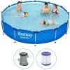 Piscine Tubulaire Bestway Ronde 366x76 Cm - Avec Pompe De Filtration 2 Piscine Tubulaire Bestway Ronde 366x76 Cm - Avec Pompe De Filtration -Piscine Soldes 58676141 1