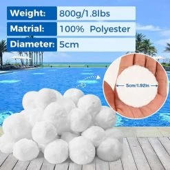 Balle Filtrante Piscine,800g Balles Filtrantes Pour Systèmes De Filtre A Sable Piscine Remplacer 29kg De Sable Filtration Piscine,Convient Aux Systèmes De Filtration Pour Piscine 11 Balle Filtrante Piscine,800g Balles Filtrantes Pour Systèmes De Filtre A Sable Piscine Remplacer 29kg De Sable Filtration Piscine,Convient Aux Systèmes De Filtration Pour Piscine -Piscine Soldes 58754860 5