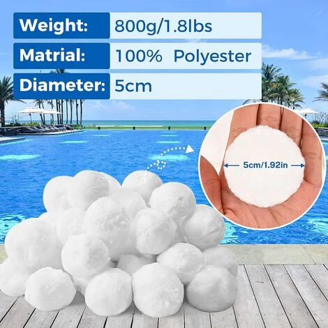 Balle Filtrante Piscine,800g Balles Filtrantes Pour Systèmes De Filtre A Sable Piscine Remplacer 29kg De Sable Filtration Piscine,Convient Aux Systèmes De Filtration Pour Piscine 7 Balle Filtrante Piscine,800g Balles Filtrantes Pour Systèmes De Filtre A Sable Piscine Remplacer 29kg De Sable Filtration Piscine,Convient Aux Systèmes De Filtration Pour Piscine – Image 5