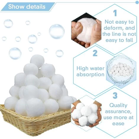 500g Balles Filtrantes,Boules De Filtre De Piscine,Réutilisables,Média Filtre à Fibres Peut Remplacer 25 Kg Sable Quartz Piscine Filtres à Sable Filtrage De L'eau,Utilisées Dans Les Piscines 5 500g Balles Filtrantes,Boules De Filtre De Piscine,Réutilisables,Média Filtre à Fibres Peut Remplacer 25 Kg Sable Quartz Piscine Filtres à Sable Filtrage De L'eau,Utilisées Dans Les Piscines – Image 3