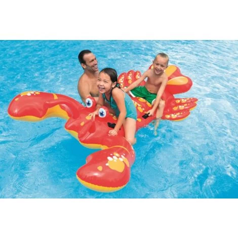 Homard Gonflable à Chavaucher Intex - 213 X 137 Cm - Rouge Et Jaune - Livraison Gratuite 7 Homard Gonflable à Chavaucher Intex - 213 X 137 Cm - Rouge Et Jaune - Livraison Gratuite – Image 5