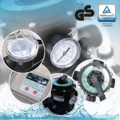 Système De Filtration à Sable 13,2m³/h Gris/Noir Minuterie VitaliSpa -Piscine Soldes 59119821 4