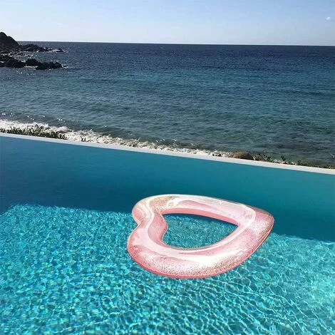 ZOLGINAH Bouée Gonflable, Anneau De Natation En Forme De Coeur Rose, Flotteur De Piscine De Radeau Gonflable Gonflable, Jouets De Piscine Pour Adultes 47X47X6inch 7 ZOLGINAH Bouée Gonflable, Anneau De Natation En Forme De Coeur Rose, Flotteur De Piscine De Radeau Gonflable Gonflable, Jouets De Piscine Pour Adultes 47X47X6inch – Image 5