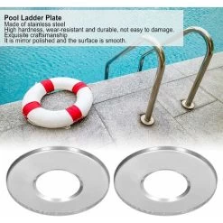 Couverture De Remplacement D'échelle De Piscine,2 Pièces Plaque De Couverture D'écusson D'échelle De Piscine Pour Pièces De Rechange De Main Courante De Piscine De Tuyau D'échelle De 4.3 Cm LO-Ron 11 Couverture De Remplacement D'échelle De Piscine,2 Pièces Plaque De Couverture D'écusson D'échelle De Piscine Pour Pièces De Rechange De Main Courante De Piscine De Tuyau D'échelle De 4.3 Cm LO-Ron -Piscine Soldes 59402299 5