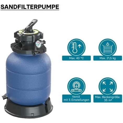 Filtre à Sable Et Particules Cuve Filtrante Pool Piscine Hors-sol Filtration 4 Filtre à Sable Et Particules Cuve Filtrante Pool Piscine Hors-sol Filtration – Image 2