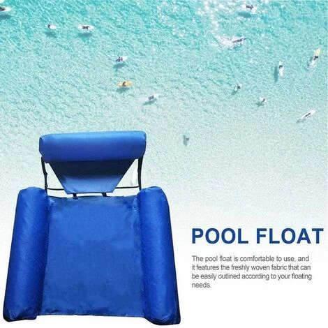 Hamac De Piscine Flotteur Gonflable De Piscine Flotteur De Hamac D'eau Siège Pliable Multi-Usage Pliable Flottantes Hamac Portable Flotteur Pour Plage Partie Vacances,Bleu 4 Hamac De Piscine Flotteur Gonflable De Piscine Flotteur De Hamac D'eau Siège Pliable Multi-Usage Pliable Flottantes Hamac Portable Flotteur Pour Plage Partie Vacances,Bleu – Image 2