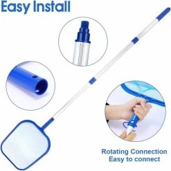 LYCXAMES -- Kit Nettoyage Piscine, Avec Tige Télescopique Utilisé Pour Nettoyer La Piscine Gonflable Pour Enfants, Utilisé Pour Nettoyer L'aquarium Familial écumeur Léger Long Tubes Amovibles -Piscine Soldes 59867545 5