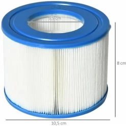 OUTSUNNY Lot De 8 Cartouches Filtrantes Pour Spa - Cartouches De Filtration - PP Bleu Fibres Dacron Blanc 9 OUTSUNNY Lot De 8 Cartouches Filtrantes Pour Spa - Cartouches De Filtration - PP Bleu Fibres Dacron Blanc -Piscine Soldes 60072248 3