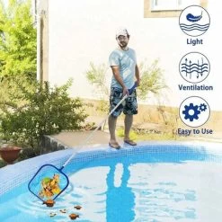 ZOLGINAH Épuisette Piscine Pour Nettoyer Les Feuilles Flottantes, Les Insectes, Excellent Outil De Nettoyage De Piscine (bleu) 10 ZOLGINAH Épuisette Piscine Pour Nettoyer Les Feuilles Flottantes, Les Insectes, Excellent Outil De Nettoyage De Piscine (bleu) -Piscine Soldes 60724766 4