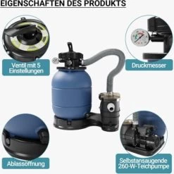 Filtre à Sable Et Particules Système De Filtration Pompe De Filtrage Piscine Swimmingpool 10 Filtre à Sable Et Particules Système De Filtration Pompe De Filtrage Piscine Swimmingpool -Piscine Soldes 6097441 4