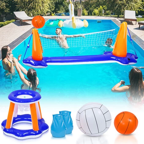 Randaco Jouets De Piscine Ensemble De Volley-ball De Piscine Flottant Amusement D'été De Basket-ball Gonflable 3 Randaco Jouets De Piscine Ensemble De Volley-ball De Piscine Flottant Amusement D'été De Basket-ball Gonflable