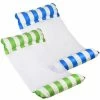 Multi Usage Floattant Hamac Gonflable De Piscineble, Deux Pièces 4 En 1 Flottant De Inclinable Flotteur Hamac, Hamac D'eau Gonflable Pour Piscine, Rayures Bleues Et Vertes （12070cm） -Piscine Soldes 61287364 1