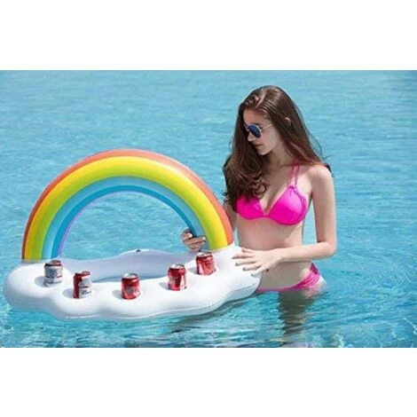 Bar De Piscine Gonflable Nuage Arc-en-Ciel Bar Flottant Boisson Salade Fruits Pour Piscine Ou Spa Flotteur Fête Accessoires été 5 Bar De Piscine Gonflable Nuage Arc-en-Ciel Bar Flottant Boisson Salade Fruits Pour Piscine Ou Spa Flotteur Fête Accessoires été – Image 3