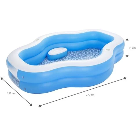 Piscine Gonflable Pour Enfants Bestway 270x198x51 Cm Bleu Avec Fenêtre Transparente Plus De 6 Ans 6 Piscine Gonflable Pour Enfants Bestway 270x198x51 Cm Bleu Avec Fenêtre Transparente Plus De 6 Ans – Image 4