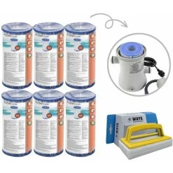 Filtres Type IV - Bestway - Convient à La Pompe De Filtration 58391 - 6 Pièces & Brosse à Récurer WAYS