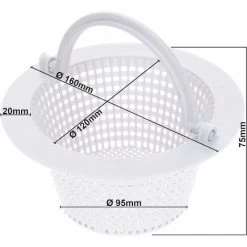 ZOLGINAH Panier De Skimmer Piscine 16cm I Panier De Rechange Pour Skimmer Standard I Préfiltre De Piscine I Avec Poignée Pour Un Retrait Facile I Résistant Au Chlore -Piscine Soldes 63729505 4