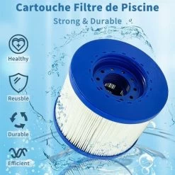 Filtre Spa Infinite A Visser, Cartouche Filtre à Vis Pour Spa Gonflable Pas De Vis 60mm, Cartouche Filtre Pour Spa, Compatible Pour Cosy Spa, Clever Spa Et De Plus 4 Pièces -Piscine Soldes 64098066 3