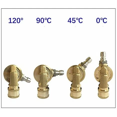 Adaptateur De Buse Pour Nettoyeur Haute Pression, Déconnexion Rapide 1/4, 240 Degrés, 7 Angles Réglables, 4500 PSI 7 Adaptateur De Buse Pour Nettoyeur Haute Pression, Déconnexion Rapide 1/4, 240 Degrés, 7 Angles Réglables, 4500 PSI – Image 5