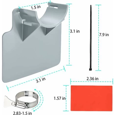 2 Supports De Tuyau De Piscine, Pour Tuyaux De 30 Mm à 38 Mm, Résistant Aux Ruptures, Déchirures, Crevaisons(Gris) 4 2 Supports De Tuyau De Piscine, Pour Tuyaux De 30 Mm à 38 Mm, Résistant Aux Ruptures, Déchirures, Crevaisons(Gris) – Image 2