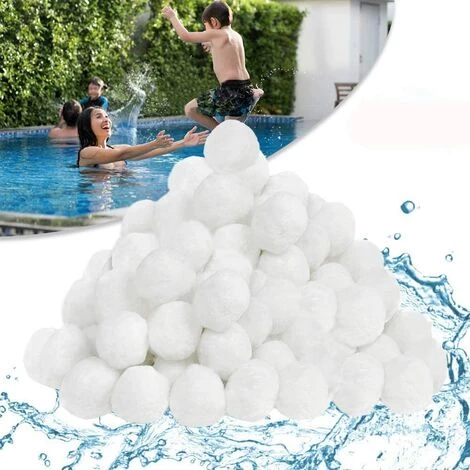 Froadp Boule De Filtre De Piscine 1400g Balle Filtrante Recyclable, Blanc 4 Froadp Boule De Filtre De Piscine 1400g Balle Filtrante Recyclable, Blanc – Image 2