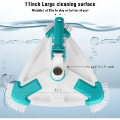 ZOLGINAH Nettoyeur De Piscine Rotatif Manuel Triangulaire, Piscine Tête De Brosse Pour Nettoyer Les Murs, Carrelage Et Sols Sans Effort 9 ZOLGINAH Nettoyeur De Piscine Rotatif Manuel Triangulaire, Piscine Tête De Brosse Pour Nettoyer Les Murs, Carrelage Et Sols Sans Effort -Piscine Soldes 65391873 3