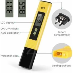 Testeur De PH Avec 0,01 Haute Précision Et Plage De Mesure De 0-14 PH Pour Culture Hydroponique, Consommation Domestique -Piscine Soldes 65623476 2