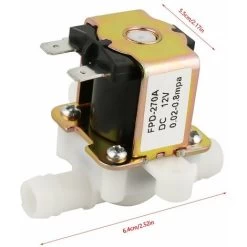 Vanne Électromagnétique Electrique, DC 12V Electrovanne Électrique Normalement Fermée N/C Vanne Électrique En Plastique Du Commutateur D'Admission D'Eau D'OD 12mm -Piscine Soldes 66140847 5