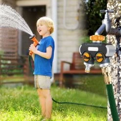 Distributeur D'eau à 4 Voies, Distributeur D'eau 3/4 Et 1/2 Avec Adaptateur Pour Robinet De Tuyau D'arrosage Et Minuterie D'eau, Débit D'eau Réglable Et Verrouillable Pour L'irrigation Du Jardin Laver 11 Distributeur D'eau à 4 Voies, Distributeur D'eau 3/4 Et 1/2 Avec Adaptateur Pour Robinet De Tuyau D'arrosage Et Minuterie D'eau, Débit D'eau Réglable Et Verrouillable Pour L'irrigation Du Jardin Laver -Piscine Soldes 66859477 5