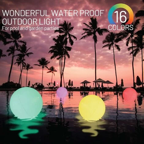 Jouets De Piscine - Ballon De Plage LED Avec Télécommande - 16 Couleurs De Lumières Et 4 Modes D'éclairage, 1PCS 7 Jouets De Piscine - Ballon De Plage LED Avec Télécommande - 16 Couleurs De Lumières Et 4 Modes D'éclairage, 1PCS – Image 5