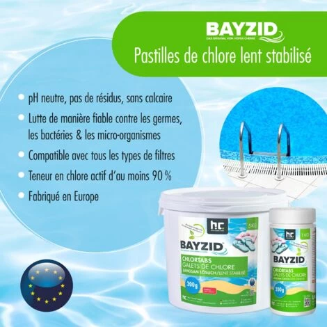 6 X 1 Kg Bayzid Galets De Chlore Lent (200g) 7 6 X 1 Kg Bayzid Galets De Chlore Lent (200g) – Image 5