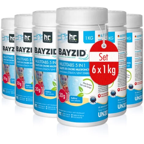 6 X 1 Kg Bayzid Pastilles De Chlore Multifonction 20g 5 En 1 3 6 X 1 Kg Bayzid Pastilles De Chlore Multifonction 20g 5 En 1