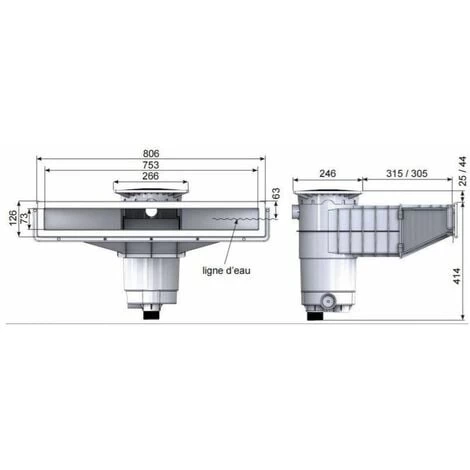 Skimmer Miroir Weltico A800 - Couleur: Blanc 4 Skimmer Miroir Weltico A800 - Couleur: Blanc – Image 2