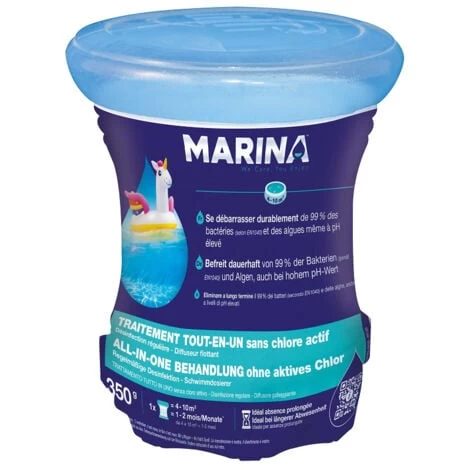 Traitement Complet Sans Chlore En Diffuseur Flottant Marina - Pour Piscines 4 à 10 M³ 3 Traitement Complet Sans Chlore En Diffuseur Flottant Marina - Pour Piscines 4 à 10 M³