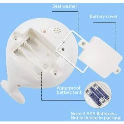 Jouet De Bain Baleine Lumineuse Jouet De Bain Jet Pour Tout-petit (Blanc) -Piscine Soldes 73755480 3