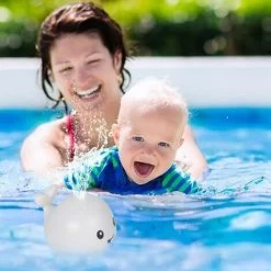 Jouet De Bain Baleine Lumineuse Jouet De Bain Jet Pour Tout-petit (Blanc) -Piscine Soldes 73755480 5